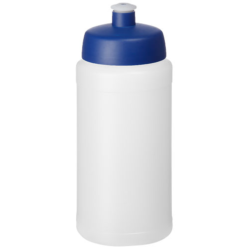 Bouteille 500ml publicitaire avec bouchon sport Baseline® Translucide et Bleu